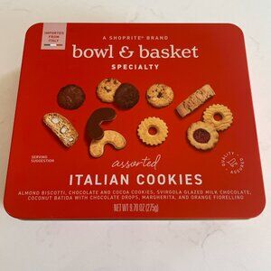 Empty Large Italian Cookie Candy Tin Rectangular Shape